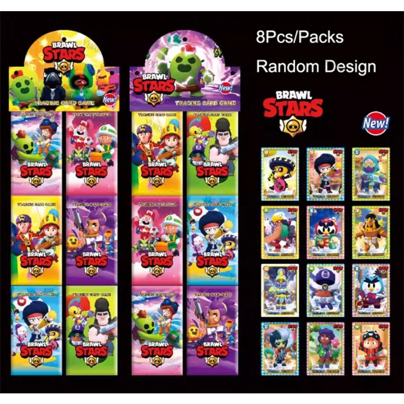 Board Game Idea - ランダムコレクトカードアニメ Brawl Stars コレクションゲームバトルカルト漫画ボードレオンクロウレアトレーディングカード子供のおもちゃギフト