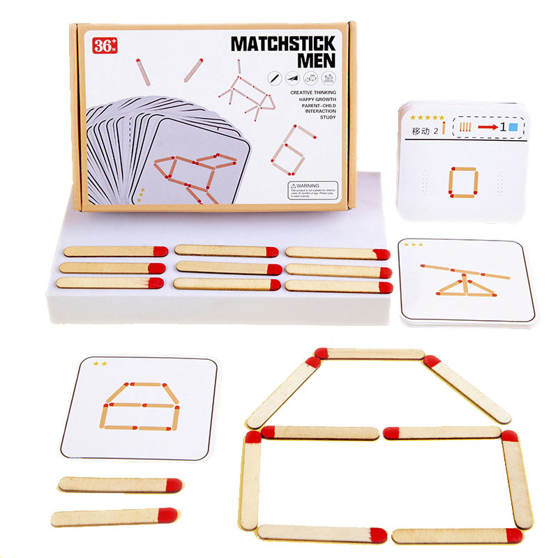 Board Game Idea - モンテッソーリマッチパズルゲーム木のおもちゃ DIY 数学幾何学ボードゲーム思考マッチロジックトレーニング教育玩具子供のため
