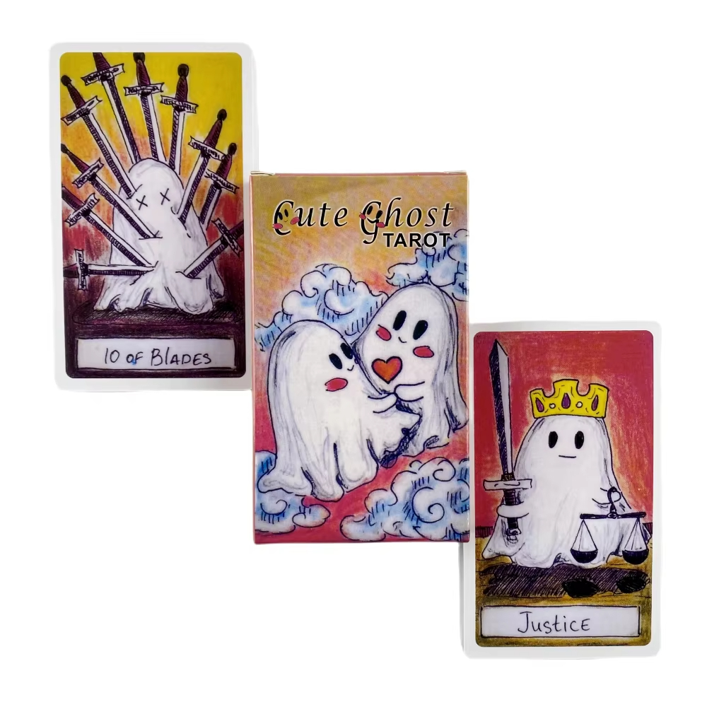 Board Game Master - かわいいゴーストタロットデッキおもちゃセットタロットデッキオラクルカード占い家族遊び誕生日プレゼントパーティーエンターテイメントボードゲーム