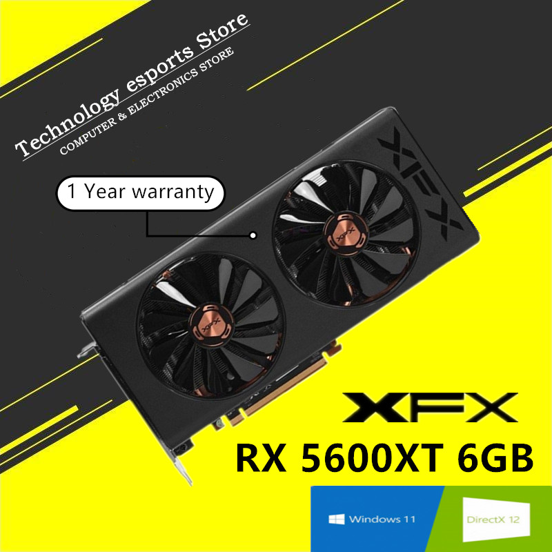 Board Game Vr - XFXオリジナル RX 5600XT 6G ゲーミンググラフィックカード GDDR6