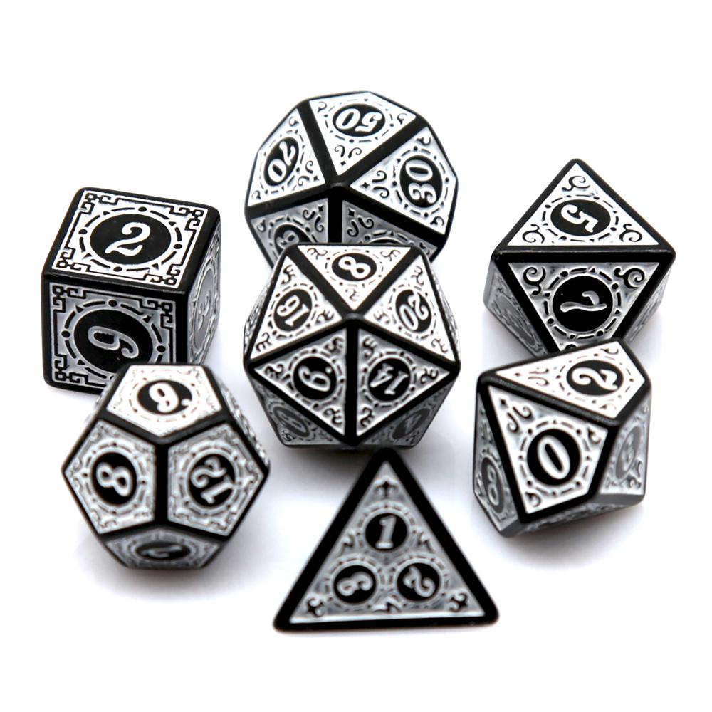 Board Game Rpg - 7 ピース/セットマルチカラーウィンドウサイコロセット DnD RPG ゲームダンジョンズ &