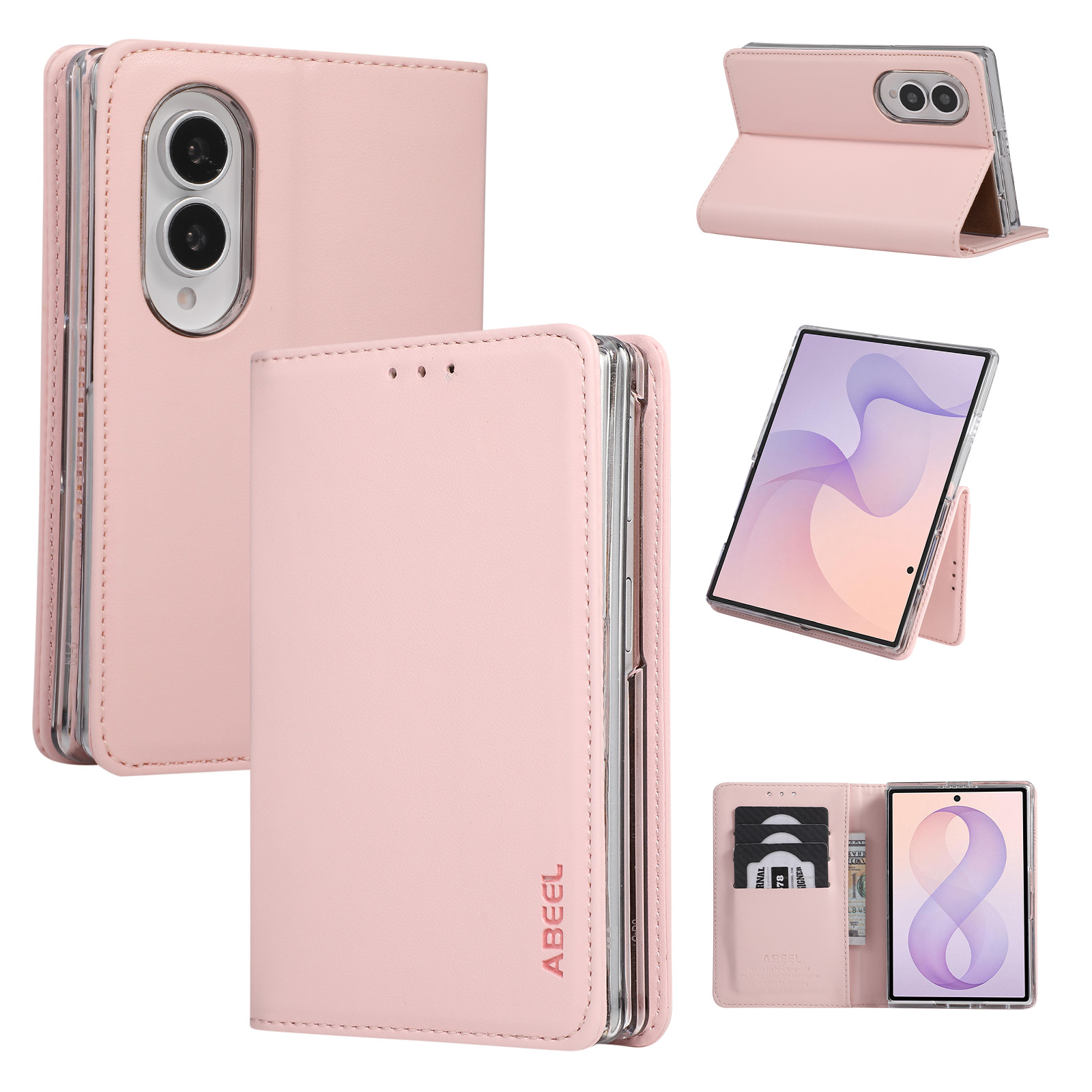 Board Game Book - フリップカードスロットウォレットスキンフィールレザーケース、Samsung Galaxy Z Fold8 Fold 8用、耐衝撃ブックスタンド、RFIDスリムフィットカバー