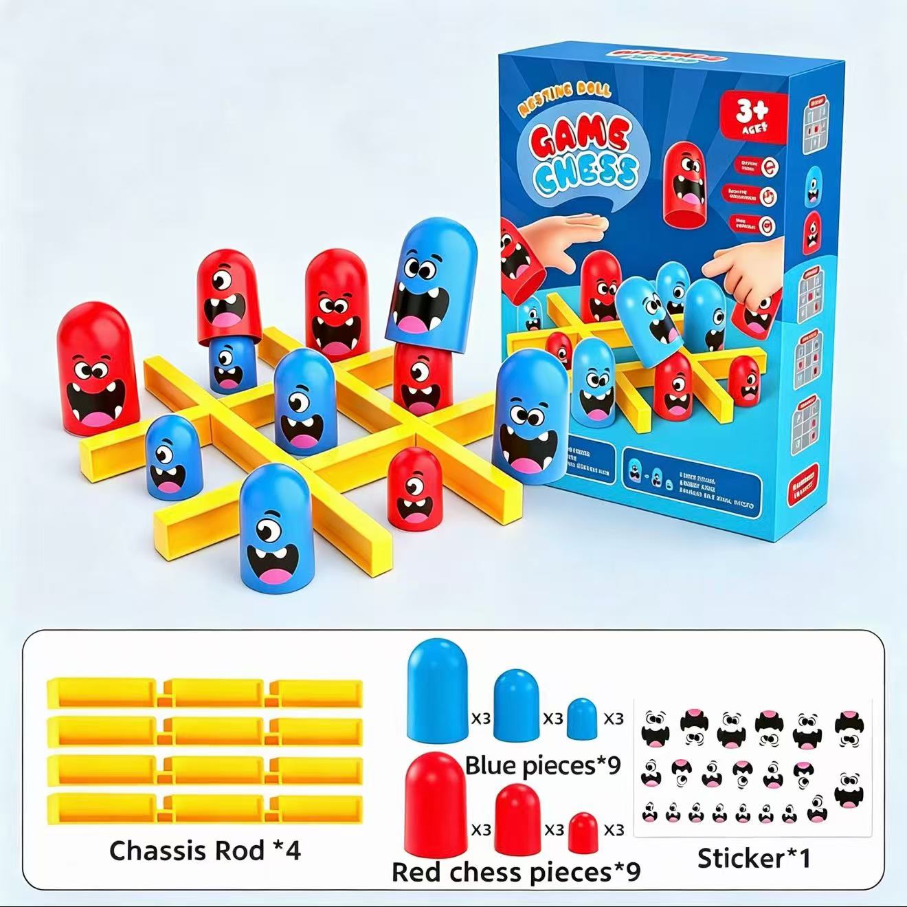 Board Game Idea - 三目並べ イートアンドビーサイズ スタッキングカップ デュアルバトルボードゲーム 親子インタラクティブ ロジック思考