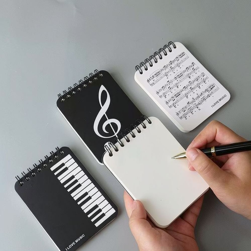 Score Pad Notepad - 「周旭音楽譜ポケットノート」：持ち運び可能な筆記用ノート、クリエイティブなピアノ文具、記録帳、学校へのプレゼントに最適。