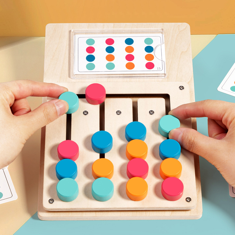 Board Game Idea - 子供向けモンテッソーリ色形マッチング認知学習ボード 論理的思考トレーニング 手と目の協調 幼児向けおもちゃ ギフト