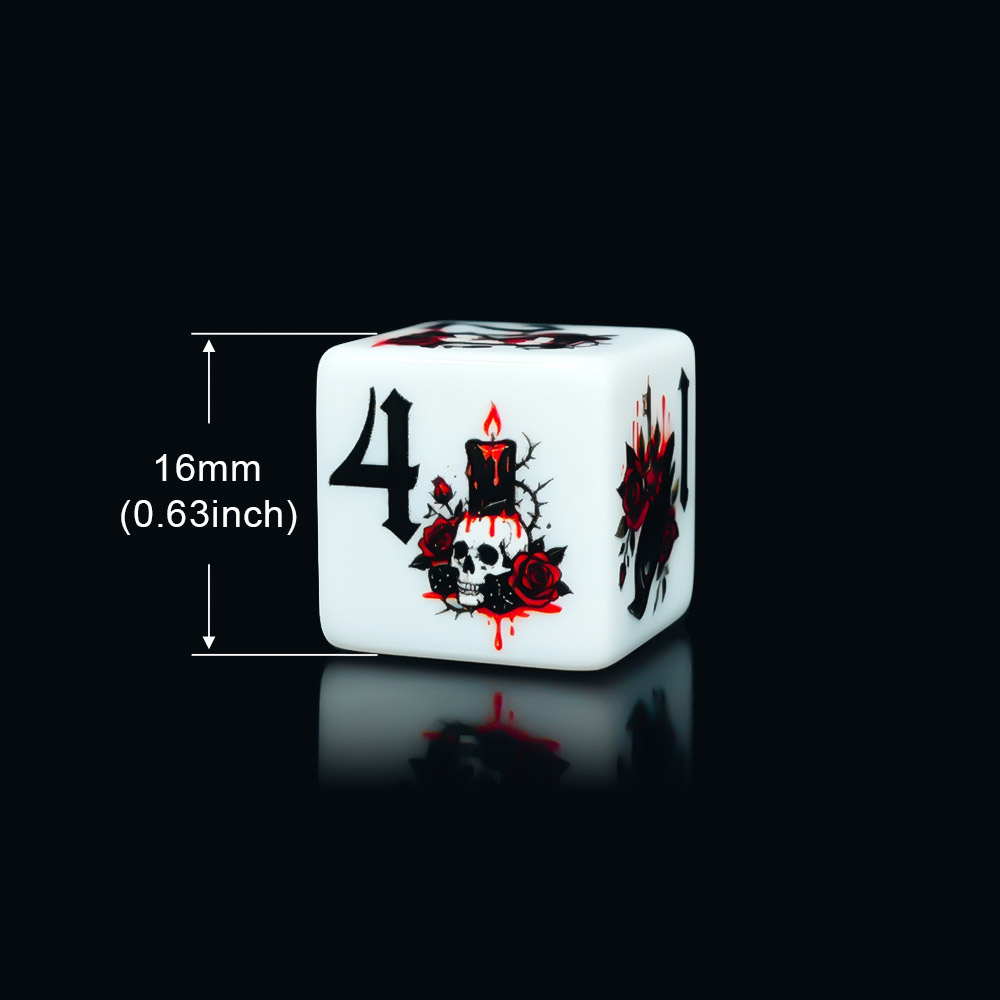12個入り ゴシックローズ 16MM プリントD6アクリルダ - Board Game Print のレビューと価格