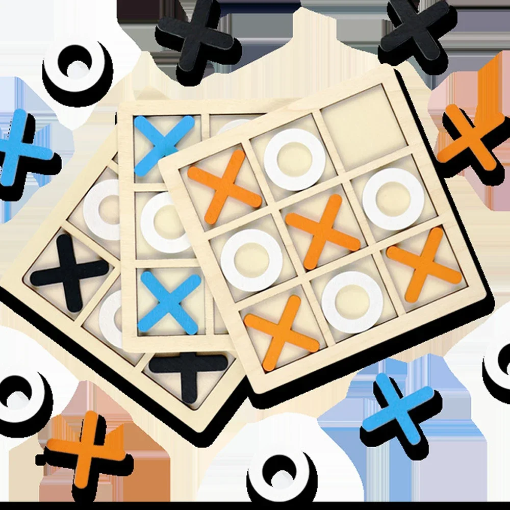 木製 XO 三目並べゲーム ミニチェスボード インタラクショ - Board Game Idea のレビューと価格