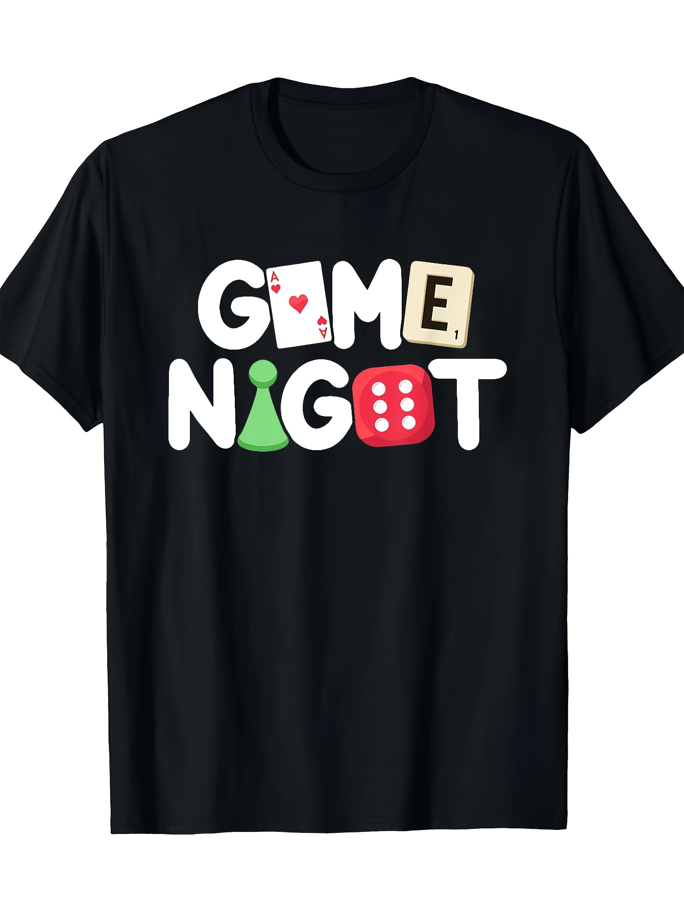 メンズゲームナイトホストTシャツ - ボードゲームナイトの服 - Board Game Print のレビューと価格