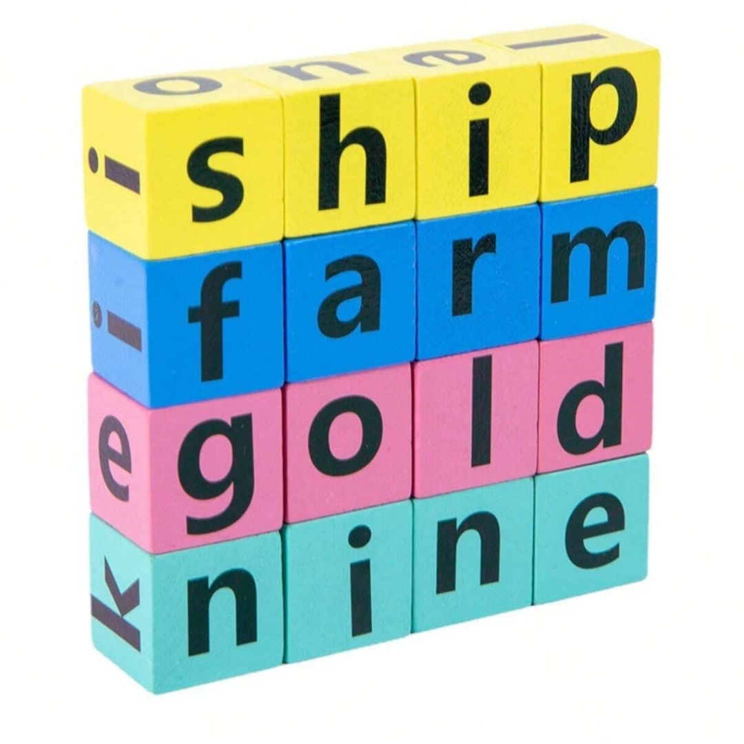 子供用アルファベットスペルボードゲーム、16文字ブロック+4 - Board Game Idea のレビューと価格
