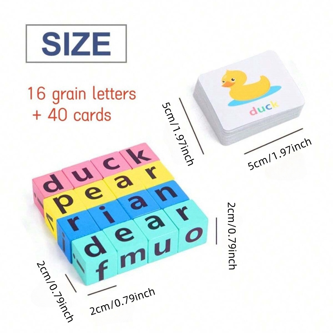 子供用アルファベットスペルボードゲーム、16文字ブロック+4 - Board Game Idea のレビューと価格