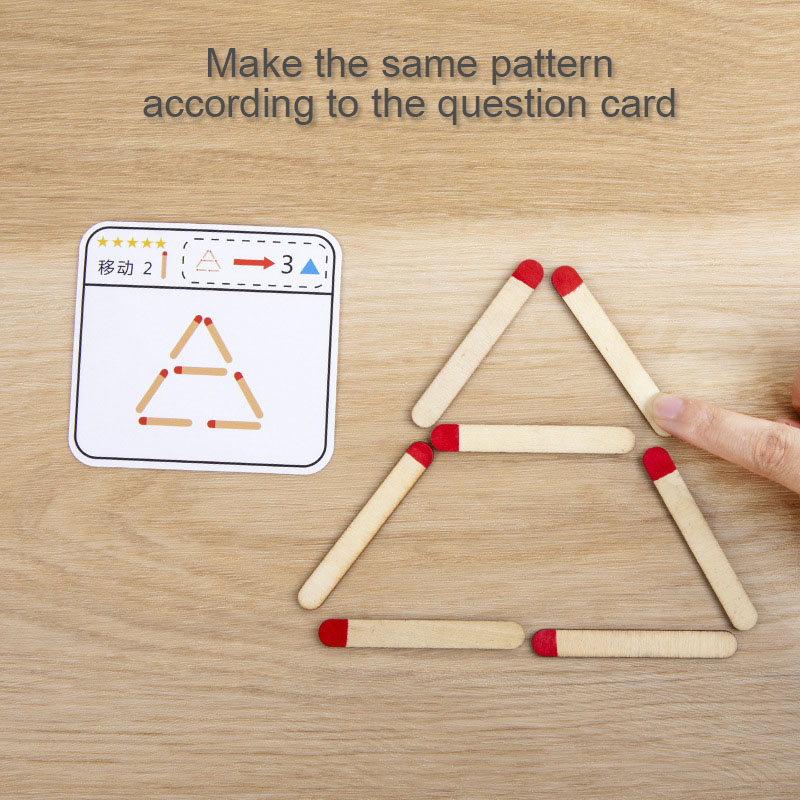 モンテッソーリマッチパズルゲーム木のおもちゃ DIY 数学幾 - Board Game Idea のレビューと価格