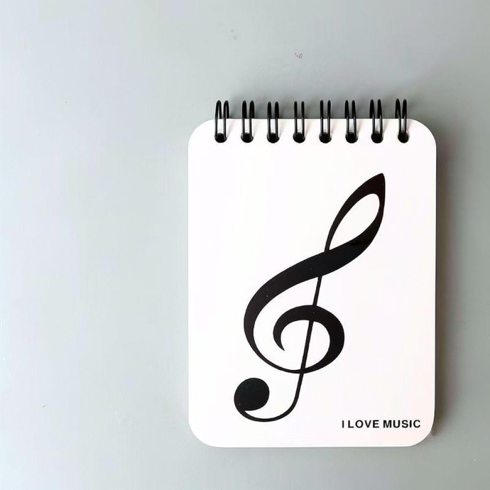 「周旭ピアノテーマ」のポケットサイズのノート。小型で持ち運び - Score Pad Notepad のレビューと価格