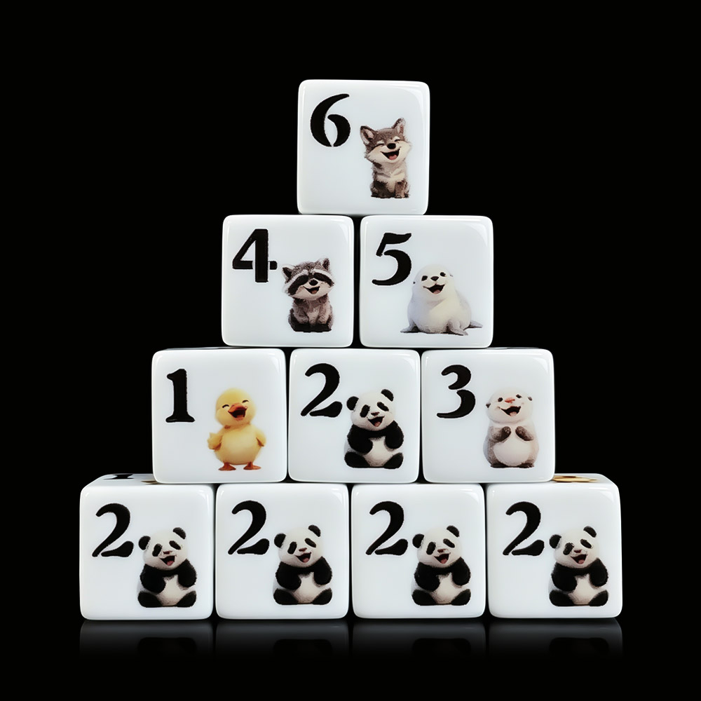 12個入り 16MM D6 アクリル製プリントダイス かわい - Board Game Print のレビューと価格