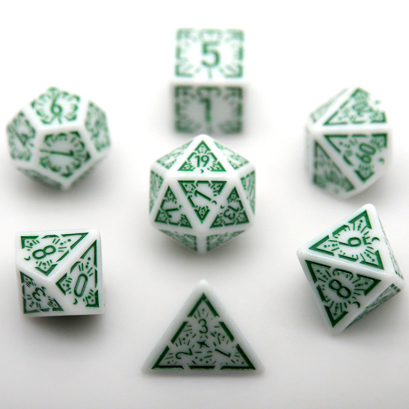 7 ピース/セット多面サイコロ新しいテクスチャパターンゲーム - Board Game Rpg のレビューと価格