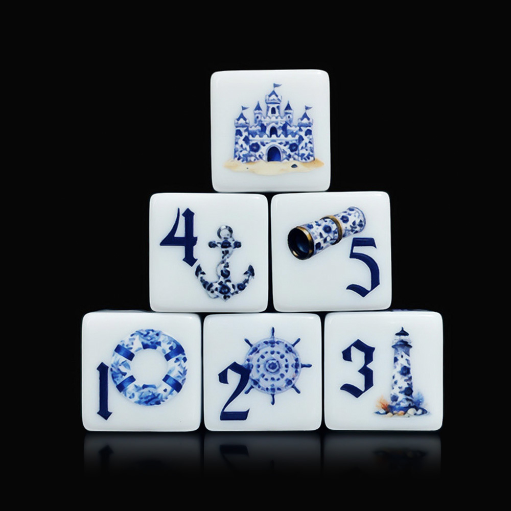 12個入り ブルー航海用16MMプリントD6アクリルダイス、 - Board Game Print のレビューと価格