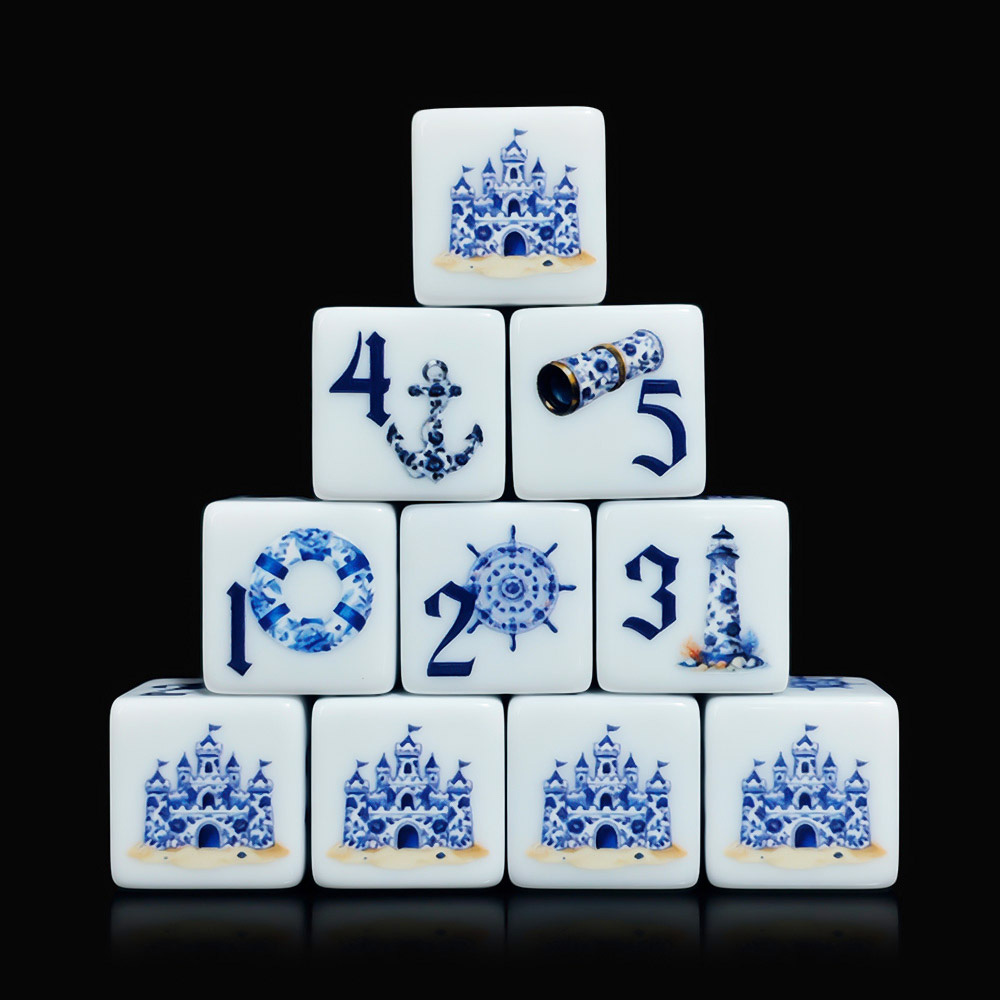 12個入り ブルー航海用16MMプリントD6アクリルダイス、 - Board Game Print のレビューと価格