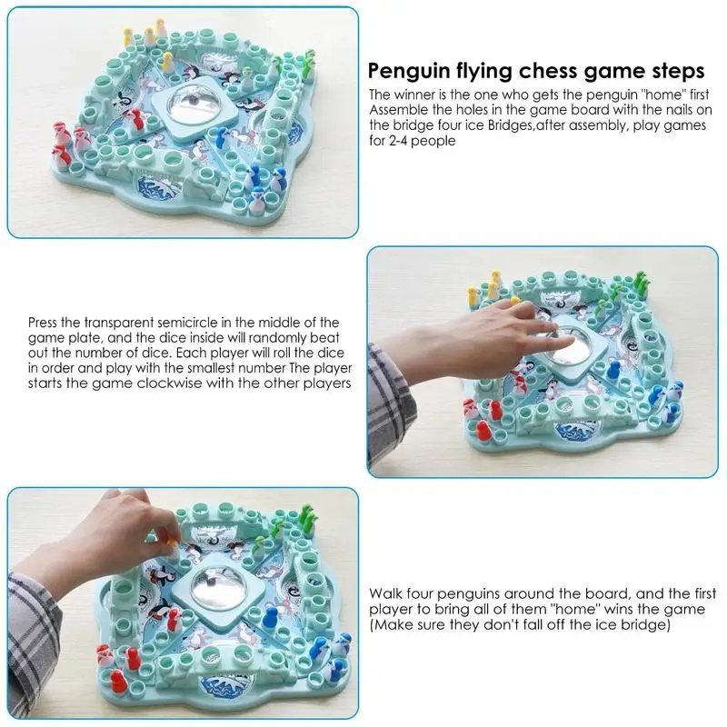 マルチペンギンの飛行チェスパーティーボードゲーム、家族の友人 - Board Game Master のレビューと価格