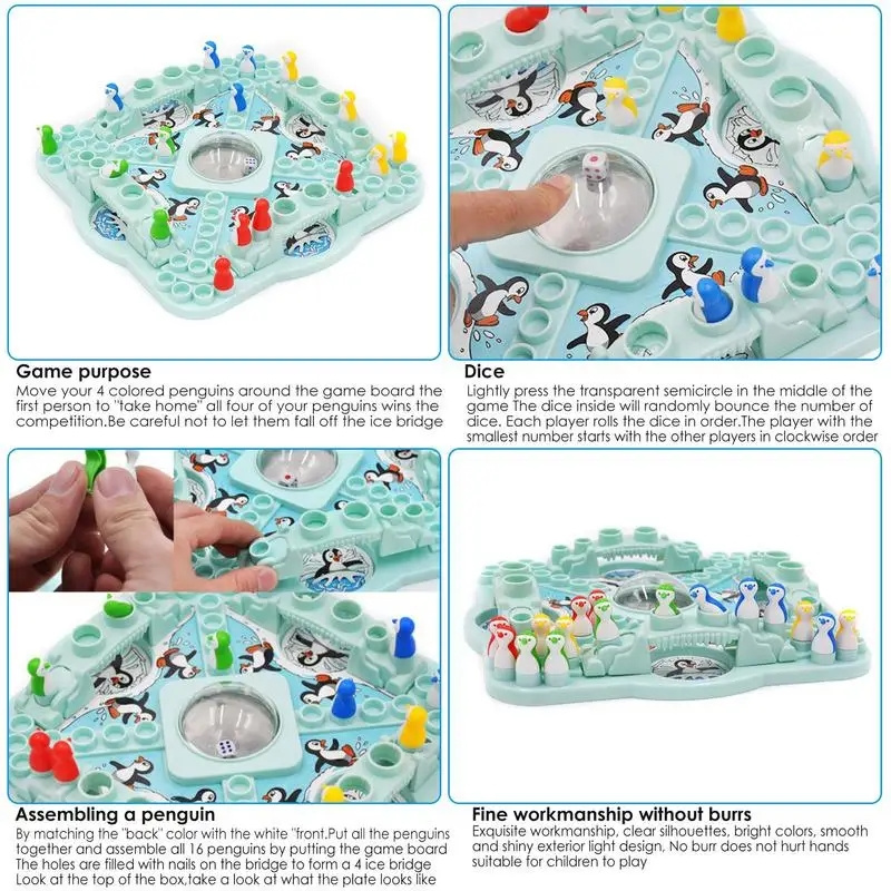 マルチペンギンの飛行チェスパーティーボードゲーム、家族の友人 - Board Game Master のレビューと価格