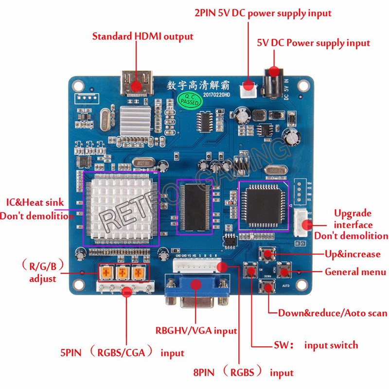 CGA TO HDMI コンバーター RGBS / CGA  - Board Game Path のレビューと価格